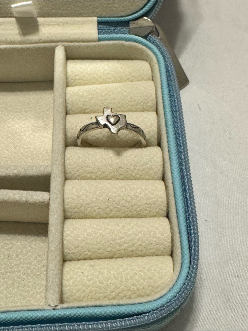 James Avery Retired Sterling Silver Texas "Together We Stand Strong" Ring.